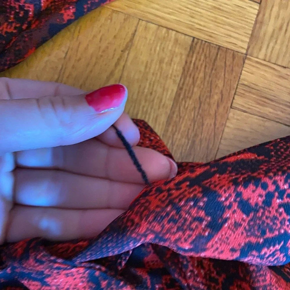 BUFFALO red snakeskin ruffle dress - Picture 7 of 8